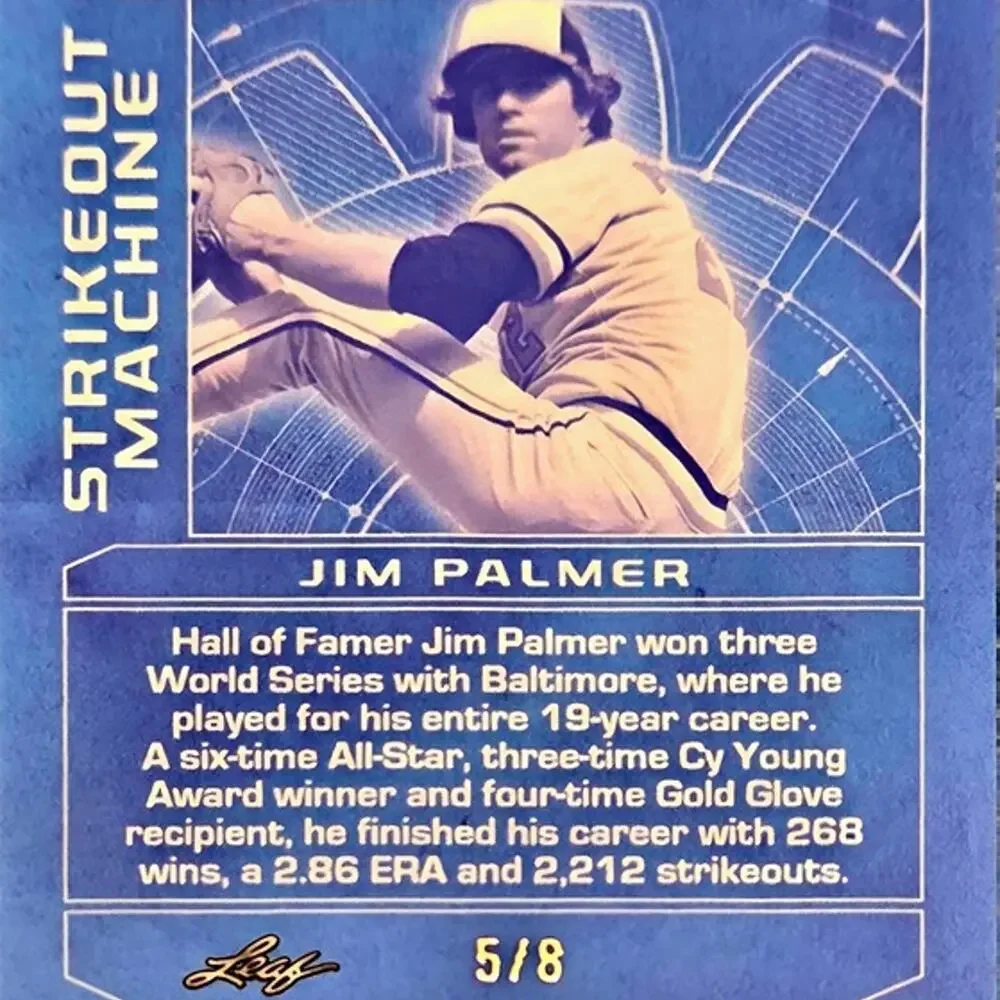 Jim Palmer 5/8 Silver Strikeout Machine Refractor Baltimore Orioles Hall of Fame - Picture 2 of 3